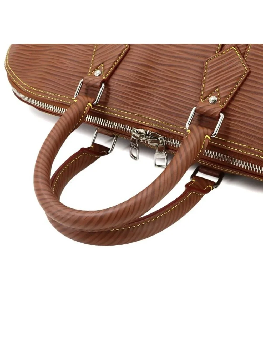 Louis Vuitton Epi XL Alma Travel GM 2-Way Bag Cognac